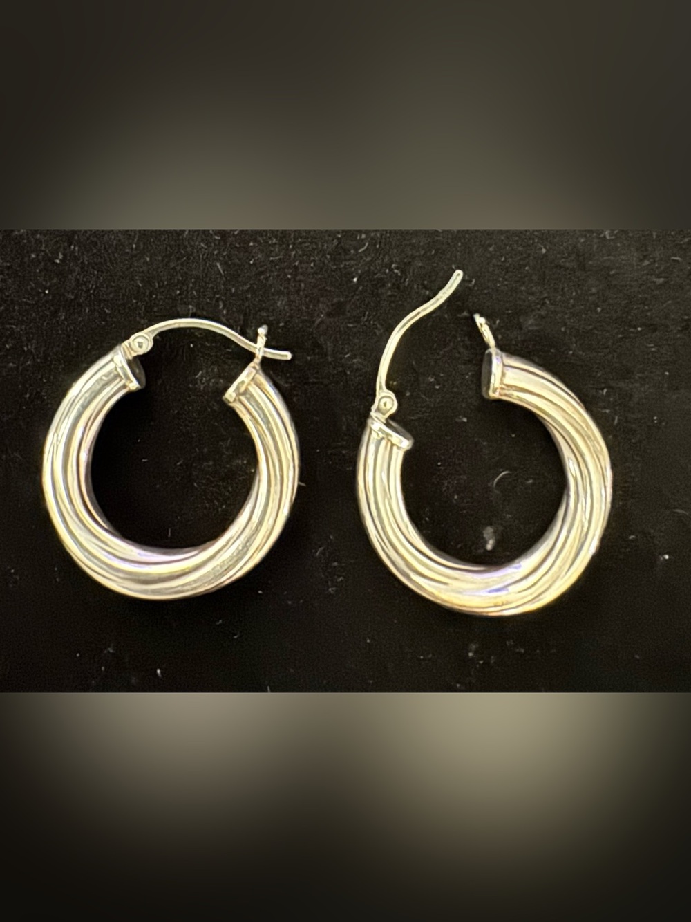 Classic Textured Hoop Earrings -